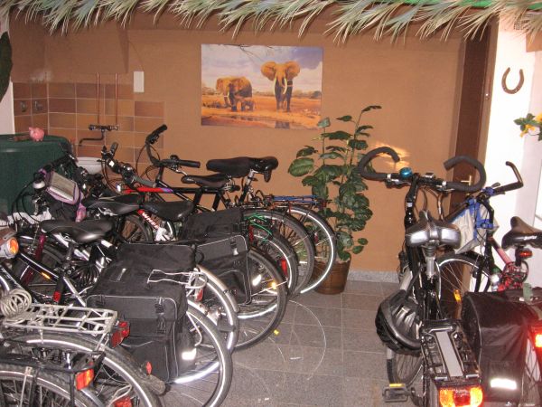 Fahrradraum der Pension Stadtwall Bautzen